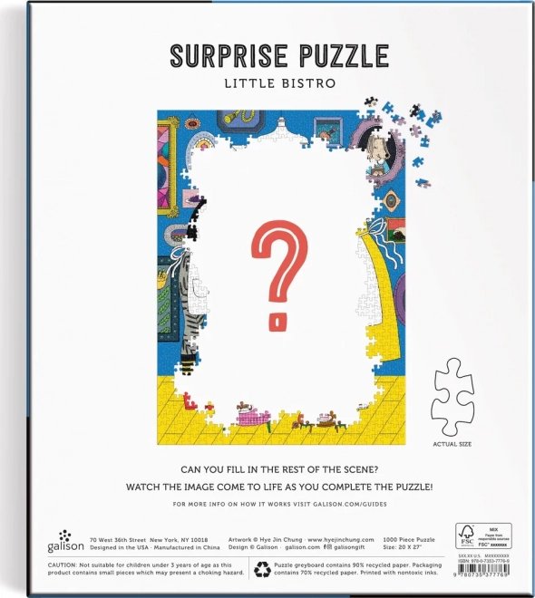 GALISON Surprise puzzle Malé bistro 1000 dílků