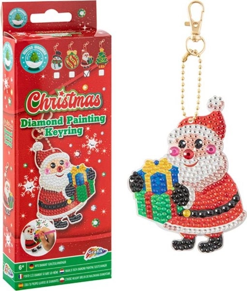 Diamantové malování Santa přívěsek