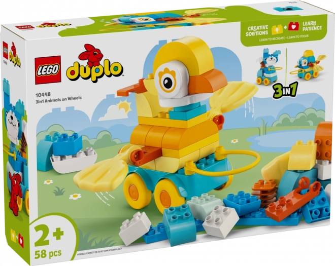 LEGO DUPLO 3 v 1: Zvířátka na kolečkách