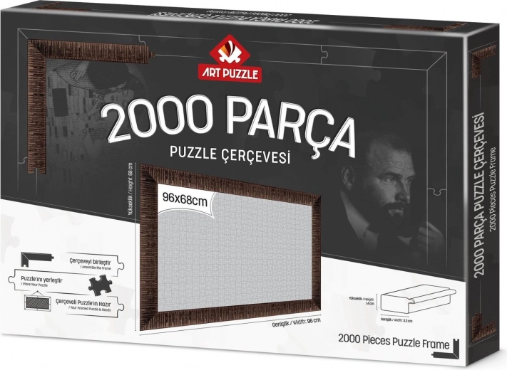 Rám na puzzle 96x68 cm hnědý