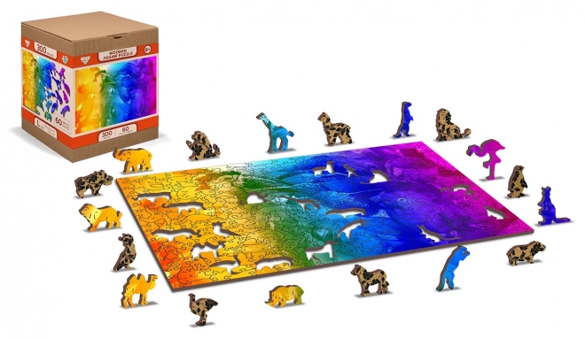 Dřevěné puzzle Ptačí ráj 2v1