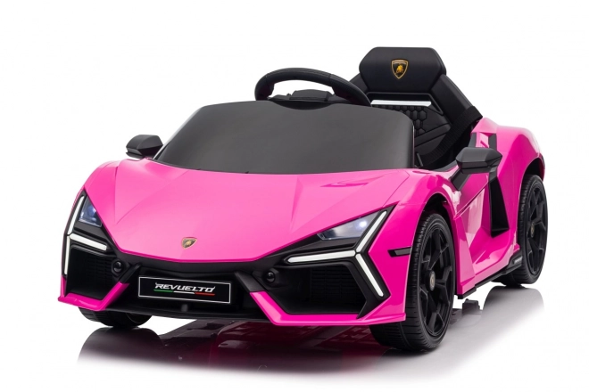 Růžový Lamborghini Revuelto pro děti