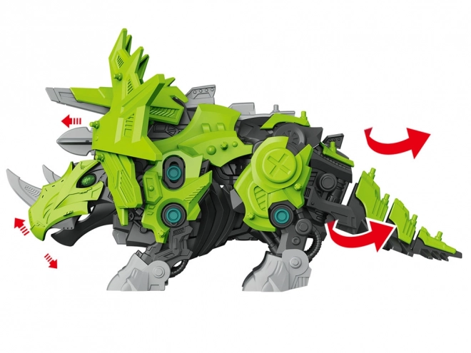 Pohyblivý model mechanického robota Triceratopse