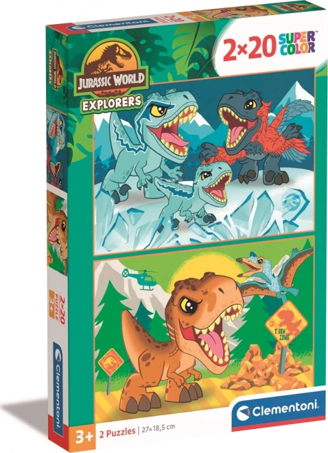 CLEMENTONI Puzzle Jurský svět 2x20 dílků