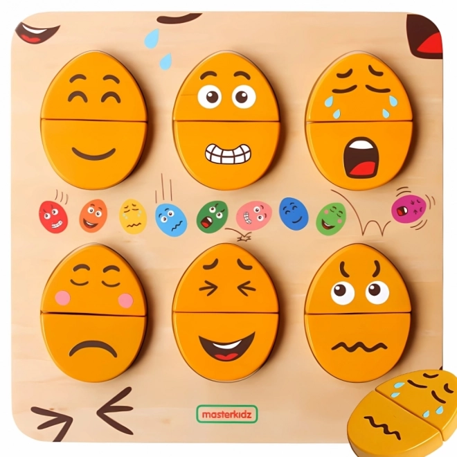Masterkidz dřevěná tabule pro výuku emocí