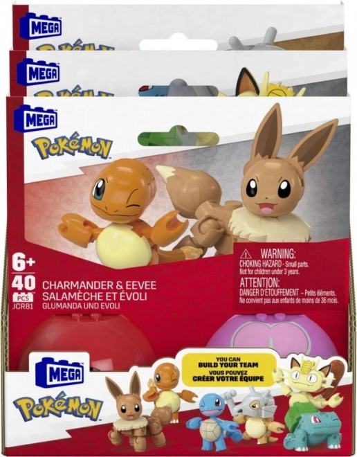 Konstrukční sada Pokémon Poké Ball Charmander a Eevee