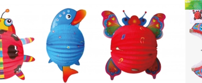 Lampion koule Zvířátka 24 cm