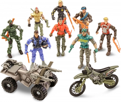 The Corps vojáci s motorkou – sada 8 figurek 11 cm