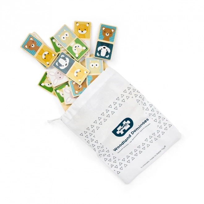 Dřevěné domino Lesní zvířátka