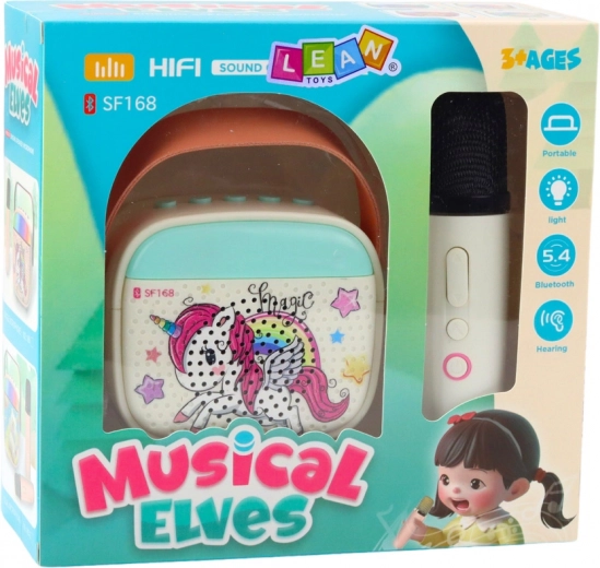 Karaoke sada pro děti s jednorožcem a Bluetooth mikrofonem
