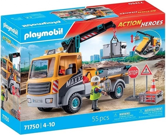 Playmobil Stavební nákladní vůz s jeřábem