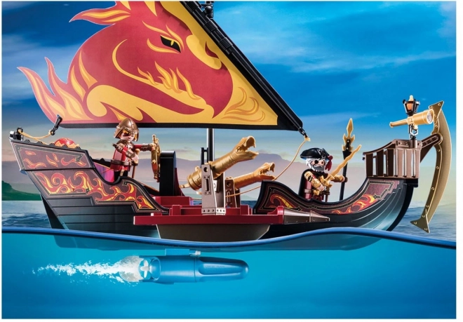 Playmobil loď Ohňových nájezdníků