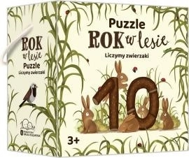 Skládačka Rok v lese. Spočítej zvířata