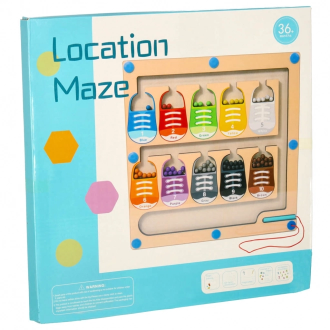 Magnetická vzdělávací tabule montessori na třídění barevných kuliček 30 x 30 cm