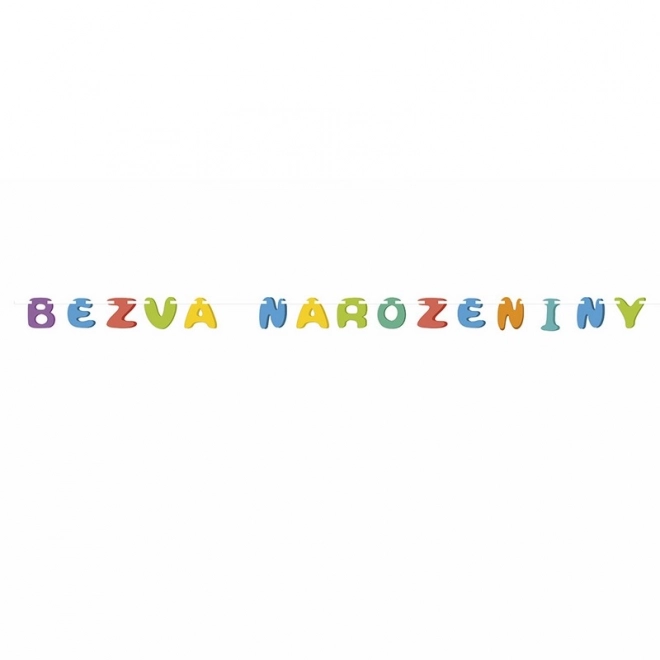 Papírová girlanda Bezva Narozeniny