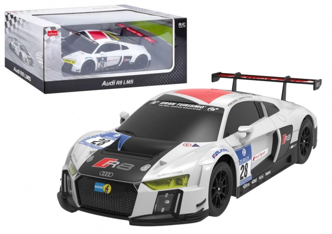 RC auto 1:24 sportovní AUDI R8 LMS, bílo‑černé