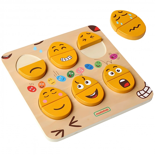 Masterkidz dřevěná tabule pro výuku emocí