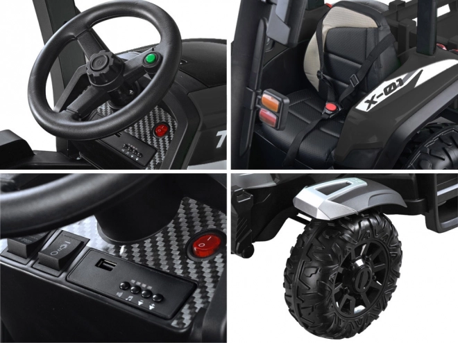 Velký dětský traktor s přívěsem a dálkovým ovládáním