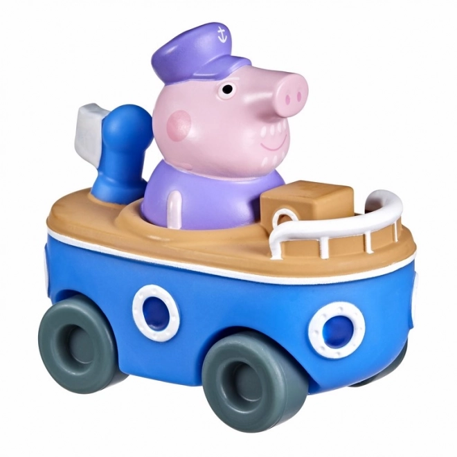 Prasátko Peppa mini autíčko – Žlutý karavan s bráškou Tomem