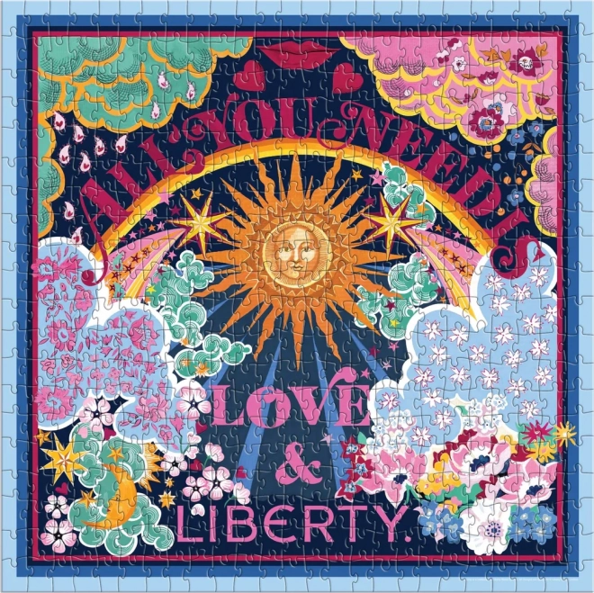 Čtvercové puzzle GALISON Liberty: Všechno, co potřebuješ, je láska 500 dílků