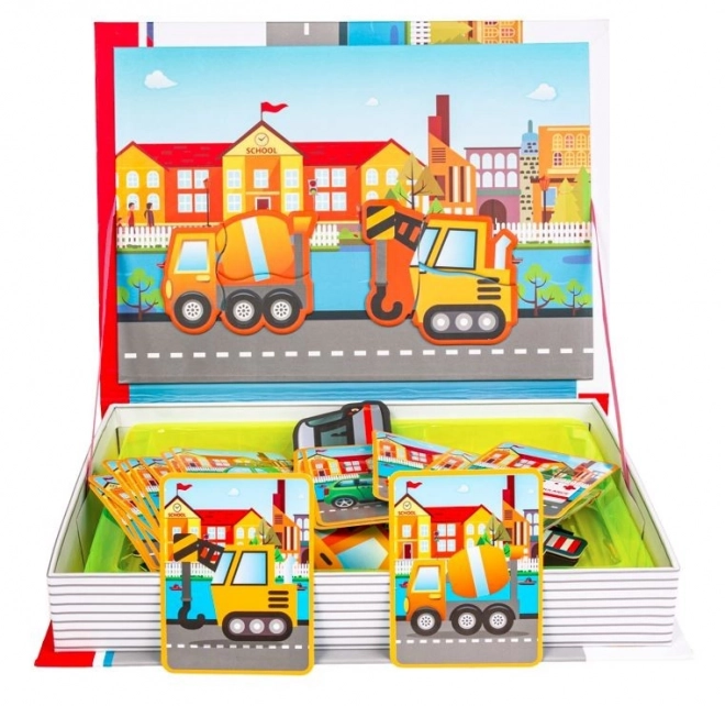 Magnetické puzzle Vozidla