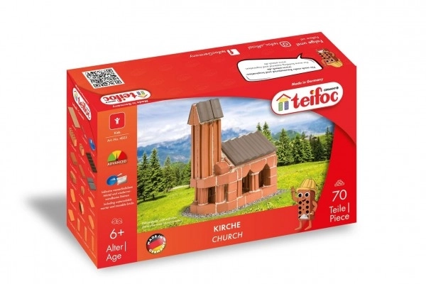 Stavebnice Teifoc Kostel pro děti od 6 let, 70 ks