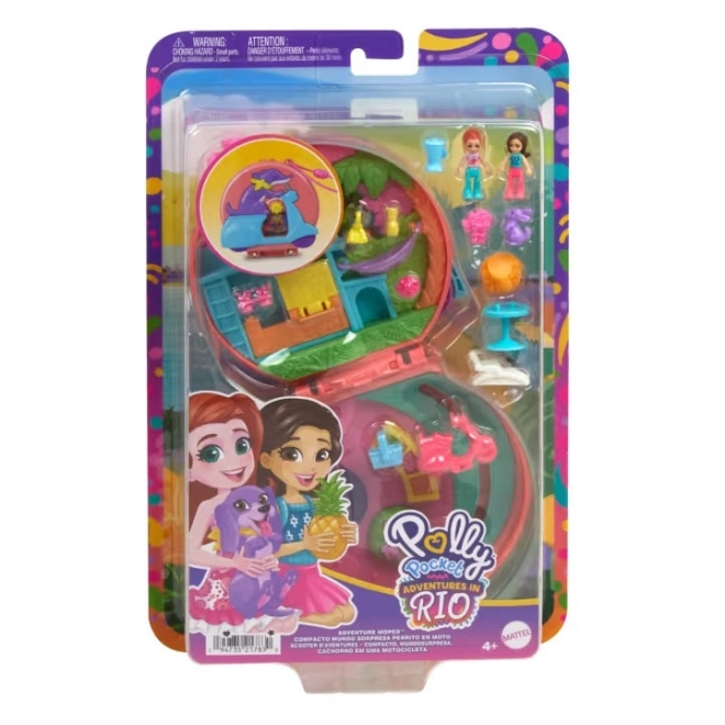 Polly Pocket Skútr Dobrodružství - Kompaktní Hrací Sada