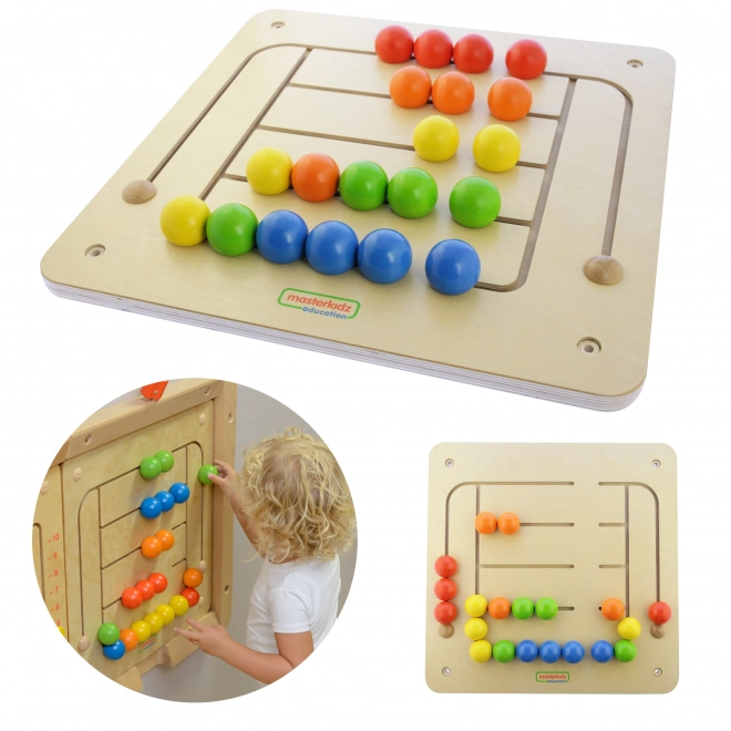 Edukační nástěnná tabule s kuličkami Montessori
