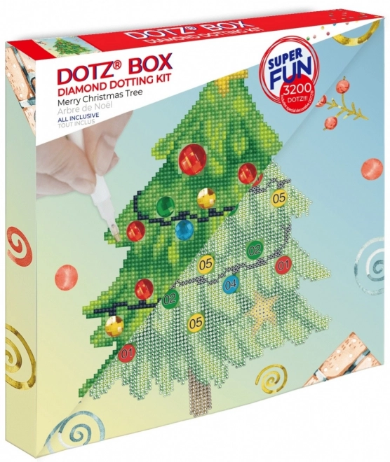 Wesołý Vánoční Stromek Diamond Dotz