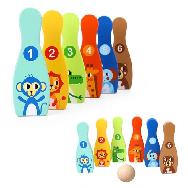 Dřevěné kuželky zvířátka TOOKY TOY