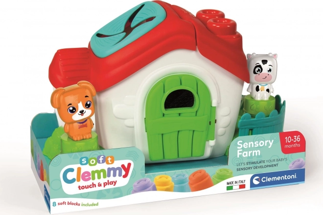 Soft Clemmy Vkládací senzorická farma s 8 kostkami