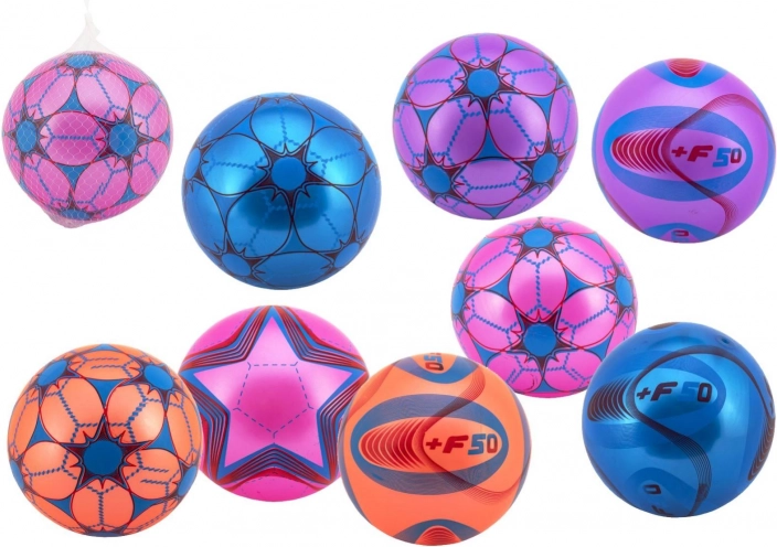 Barevný nafukovací míč z gumy 23 cm v síťce – mix barev