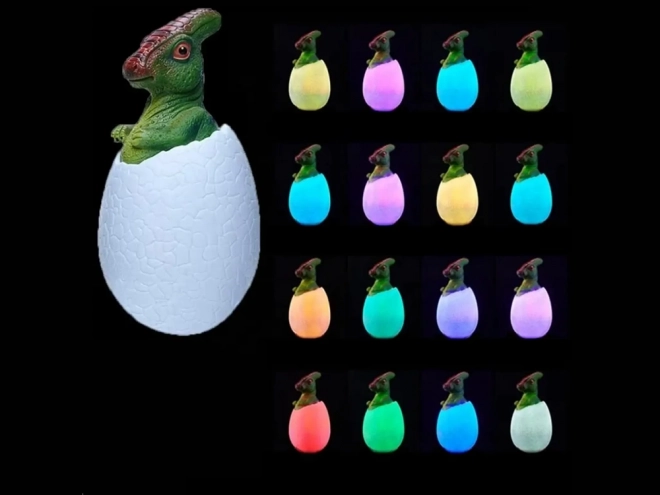 Noční světlo dinosaurus vajíčko RGB LED pro děti