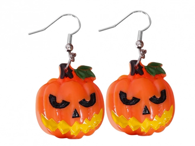 Halloweenské náušnice duch dýně