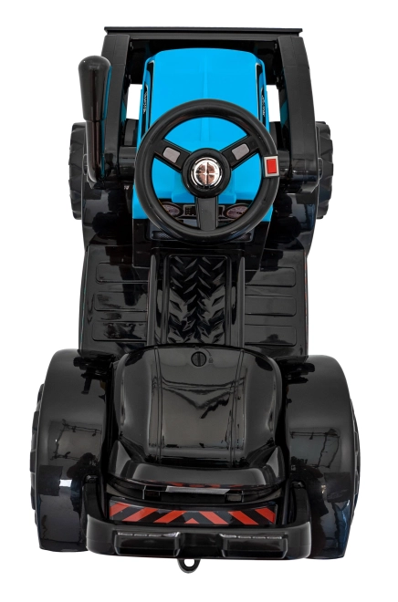 Otroški električni traktor z radlico – Modrý