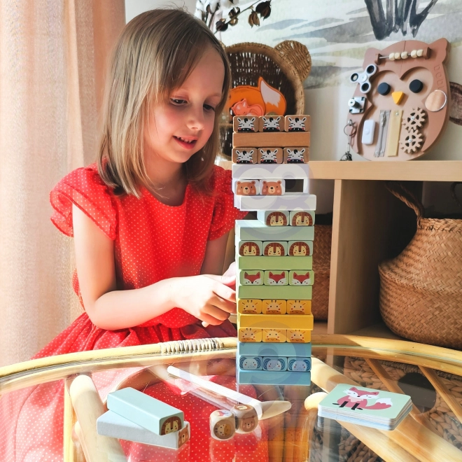 TOOKY TOY houpající se věž se zvířaty