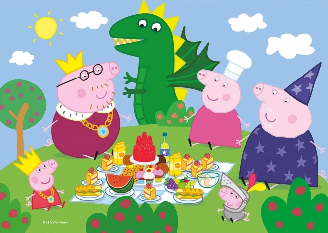 Puzzle 2x20 dílků Prasátko Peppa
