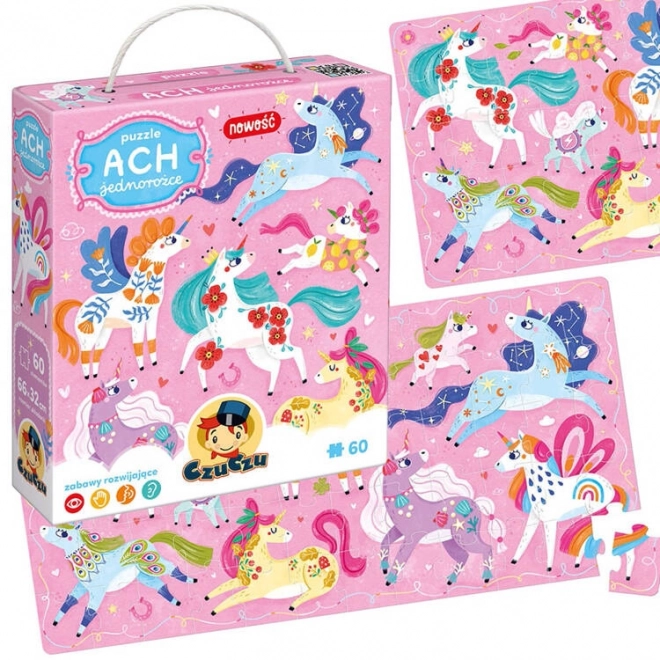 Puzzle Ach Jednorožci 60 dílků