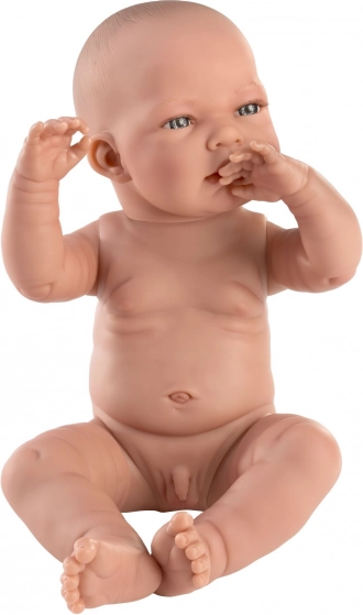 Llorens New Born chlapeček – realistická panenka s celovinylovým tělem 43 cm