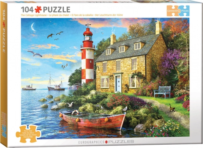 Puzzle Chata u majáku 104 dílků