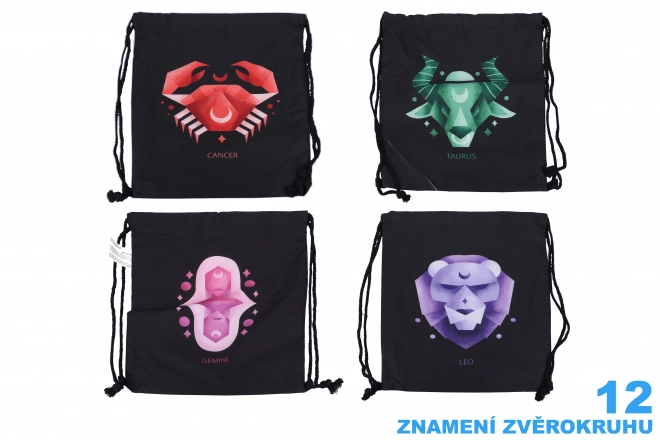 Pytlík na přezůvky Zodiac černý