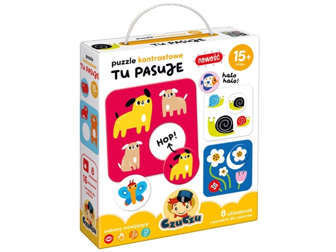 Kontrastní puzzle Tu pasuje