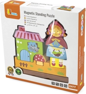 Dřevěné magnetické puzzle Viga – Červená karkulka
