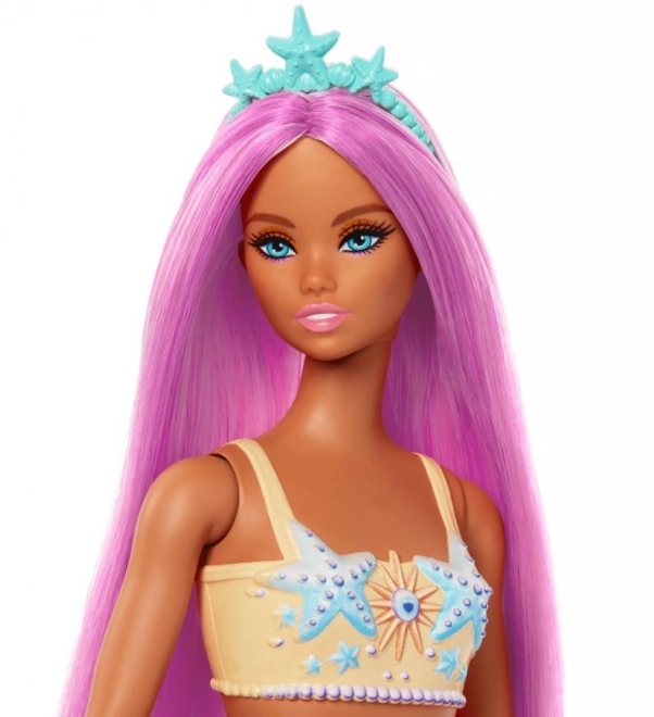 Panenka Barbie Mořská víla s oranžovým ocasem