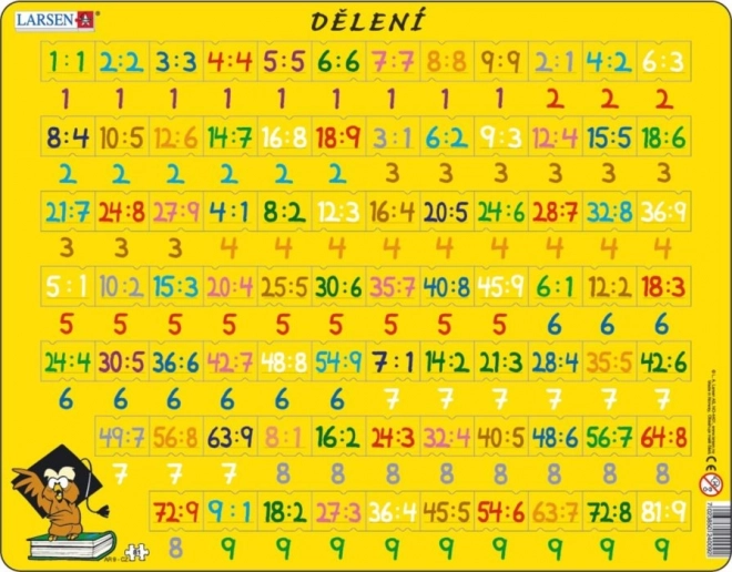 Puzzle Matematika Dělení 81 dílků