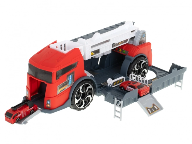 Hasičský kamion - Transportér a parkovací hračka
