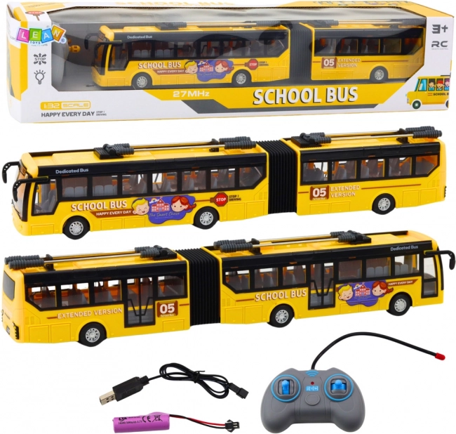 Zdalně řízený školní trolejbus Przegubowy 1:32 žlutý