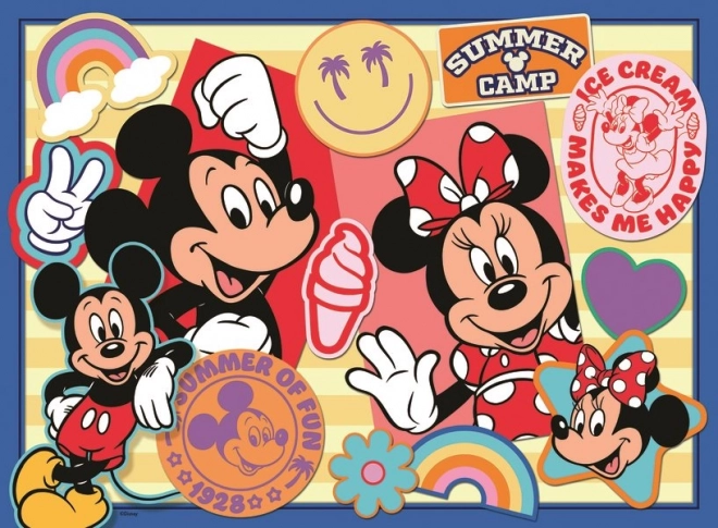 Puzzle Mickey a Minnie na výletě 200 dílků