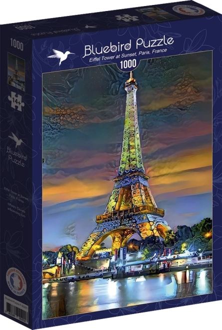 Puzzle Eiffelova věž při západu slunce