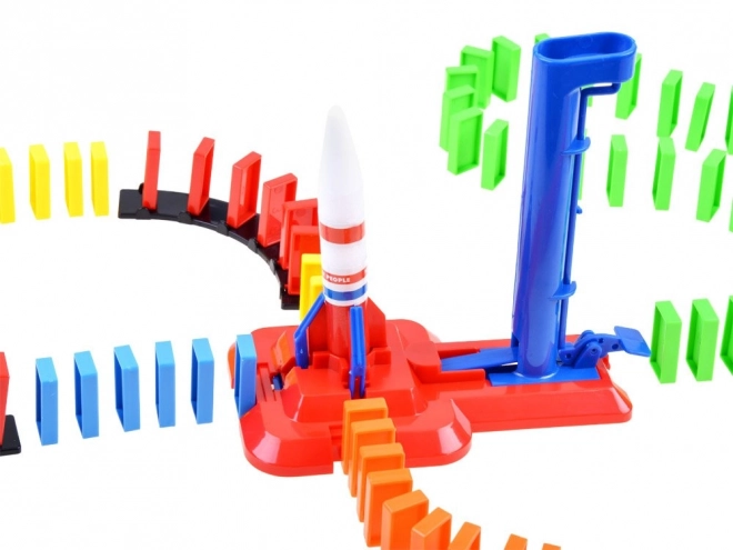 Kosmické domino s raketou - edukační hračka